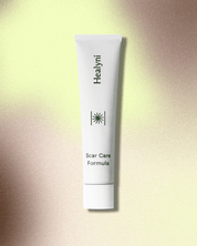 Healyni SCAR CARE FORMULA Verpackung – minimalistische, ästhetische Narbenpflege in Aluminiumtube, 20 ml - aus Deutschland