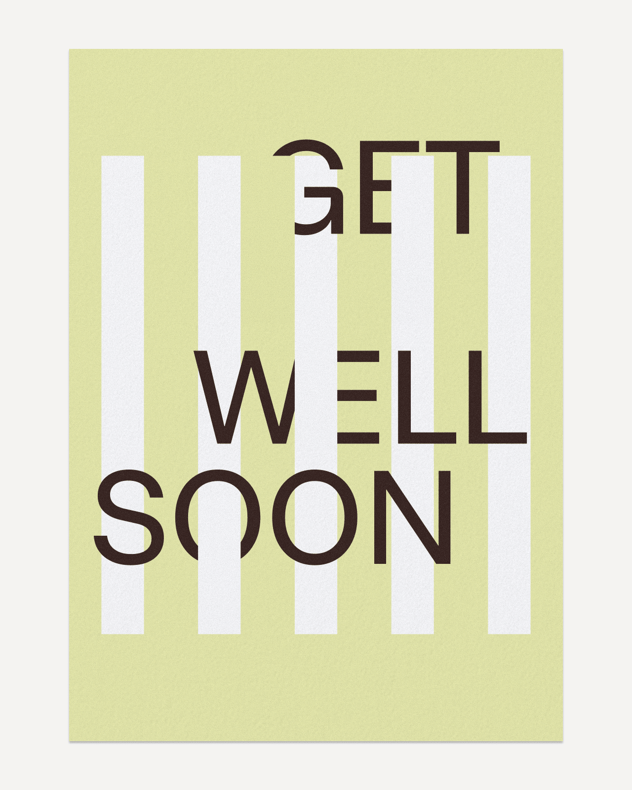Healyni Karte Get Well Schrägansicht – nachhaltiges Genesungsgeschenk statt Blumen, 100% Recyclingpapier, cremeweißer Umschlag inklusive