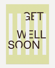 Healyni Karte Get Well Schrägansicht – nachhaltiges Genesungsgeschenk statt Blumen, 100% Recyclingpapier, cremeweißer Umschlag inklusive