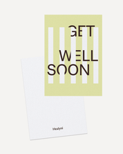 Healyni Karte Get Well Detailansicht – Genesungsgrußkarte nach OP oder Sportverletzung, cremefarbenes Altpapier, Cradle to Cradle Certified Silver