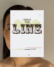 Healyni Karte The Line – Vorderseite, minimalistische Genesungskarte auf Gmund Recyclingpapier 300g, DIN A6