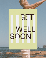 Healyni Karte Get Well – Vorderseite, klassische Genesungskarte auf 300g Gmund Recyclingpapier, DIN A6, made in Germany